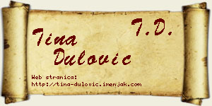 Tina Dulović vizit kartica